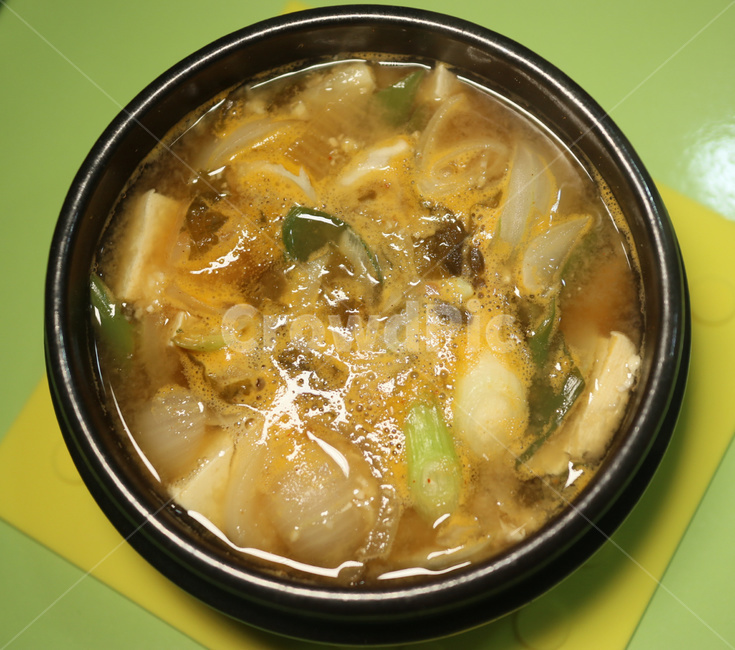 된장찌개,뚝배기,된장,두부,한식,음식
