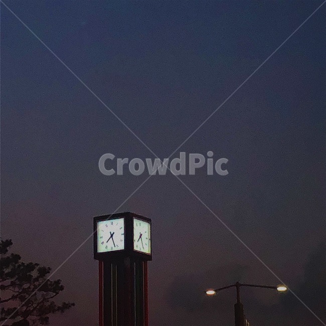 하늘,가로등,시계탑,sky,clocktower