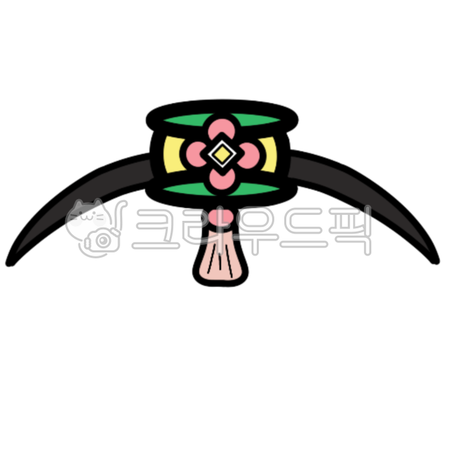 족두리,한복,머리띠,한복머리띠,족두리일러스트