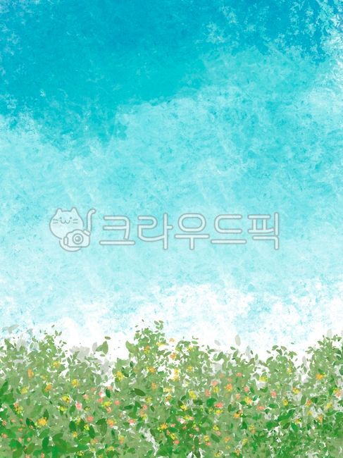 watercolor painting,sky,pretty background,daffodil,nature,sky background,flower painting,watercolor background,yellow flower,azure sky,cloud,tree background,background source,tree picture,sky painting,flower background