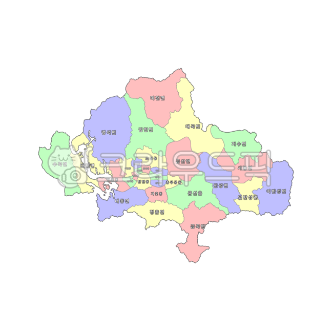 경상남도,경상도,경남,영남,진주시,진주,대한민국,우리나라,한국,행정구역,도,시,군,읍,면,동,지도,행정구역지도,4색지도,파란색,노란색,빨간색,초록색,map