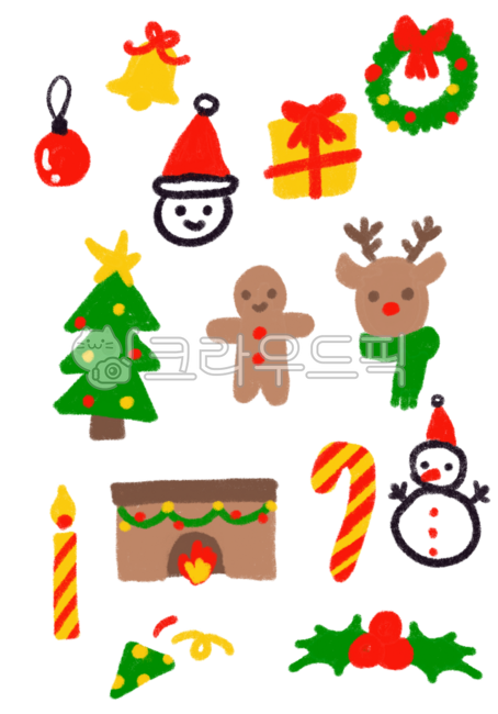 Christmas,Christmas Day,Hand Drawing,Merry Christmas,Santa,Gift,Rudolph,Snowman,December,Winter,Decoration,Candle