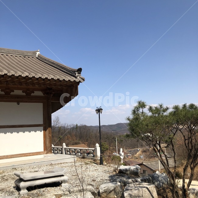 하늘,밝음,구름,산,절,한국전통,한국문화,korean traditional,korean culture