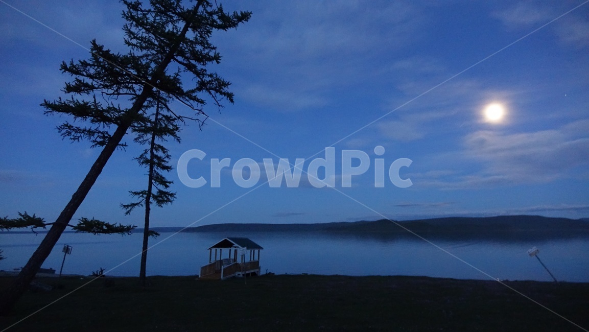 호수,밤,푸른밤,blue,lake,night,몽골,몽고,MONGOLIA,홉스굴