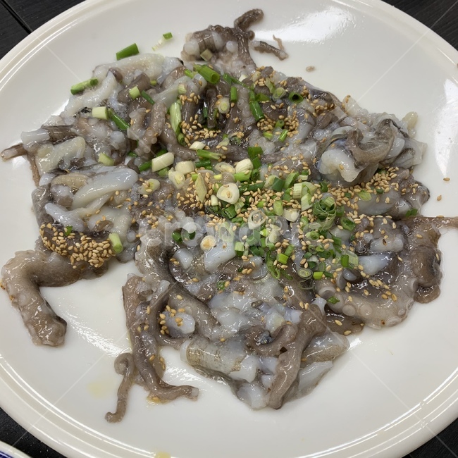 먹거리,해산물,산낙지,신선한,낙지,음식