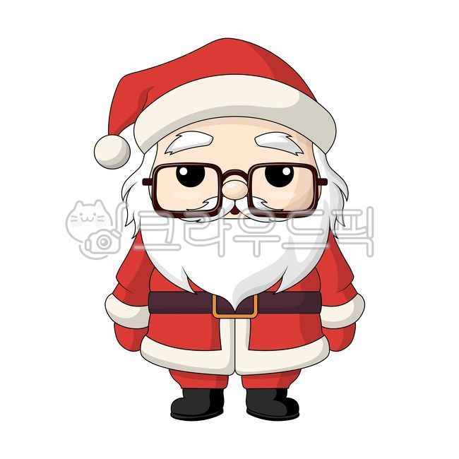산타클로스,산타,산타할아버지,크리스마스,성탄절,빨간모자,산타모자,턱수염,산타옷,금벨트,금,골드,금빛,골든,벨트,혁띠,콧수염,흰털,할아버지,캐릭터,안경,뿔테,난쟁이,난장이,키작은,일러스트,클립아트,디자인,그래픽,귀여운,삽화,카툰,벡터