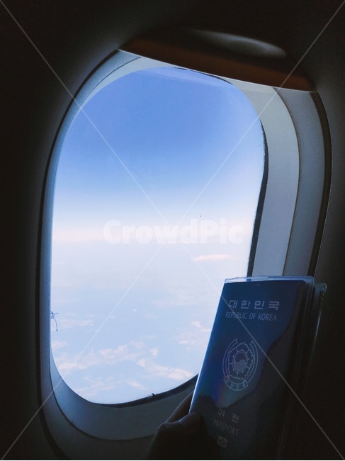 하늘,비행기,여권,여행,travel,passport