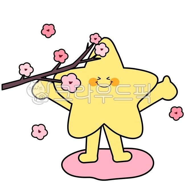 Cherry Blossom,star,shape,mascot,shape character,Figure,spring,spring flowers,cherry blossom viewing,flower viewing