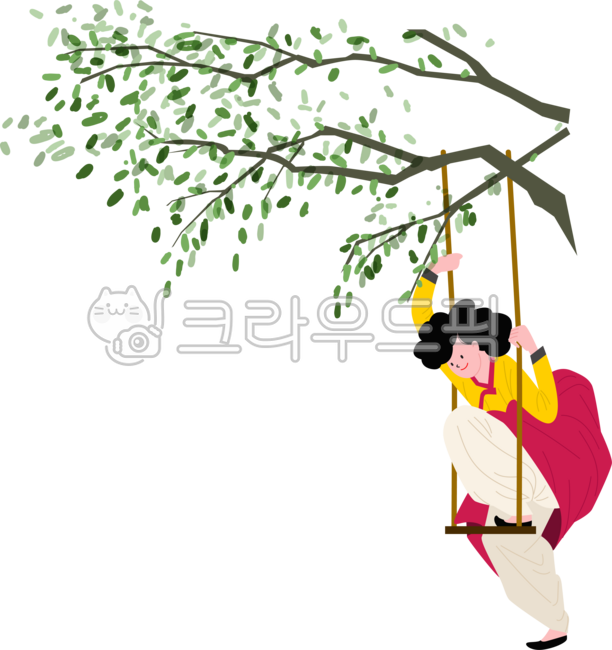 단오풍정, 단오, 그네타는여인, 그네타는여자, 단오일러스트, 사진,이미지,일러스트,캘리그라피 - Njmhid15작가