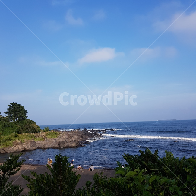 바다,제주도,제주,현무암,하늘,구름,풍경