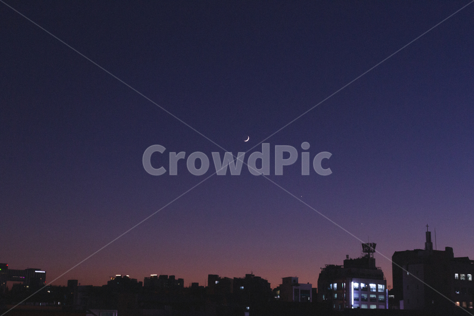 야경,달,초승달,손톱달,밤하늘,서울야경,서울,하늘,밤,저녁,노을,sky,sunset,moon,moonlight,야경,밤,풍경,nightscape,night,landscape,도시,city