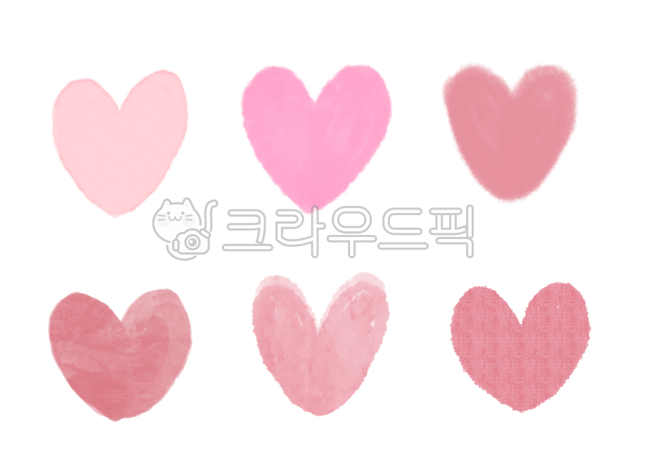 하트,수채하트,파스텔하트,손그림하트,사랑,연인,누끼,애정,스티커,하트스티커,다꾸,다이어리꾸미기,꾸밈소스,마음