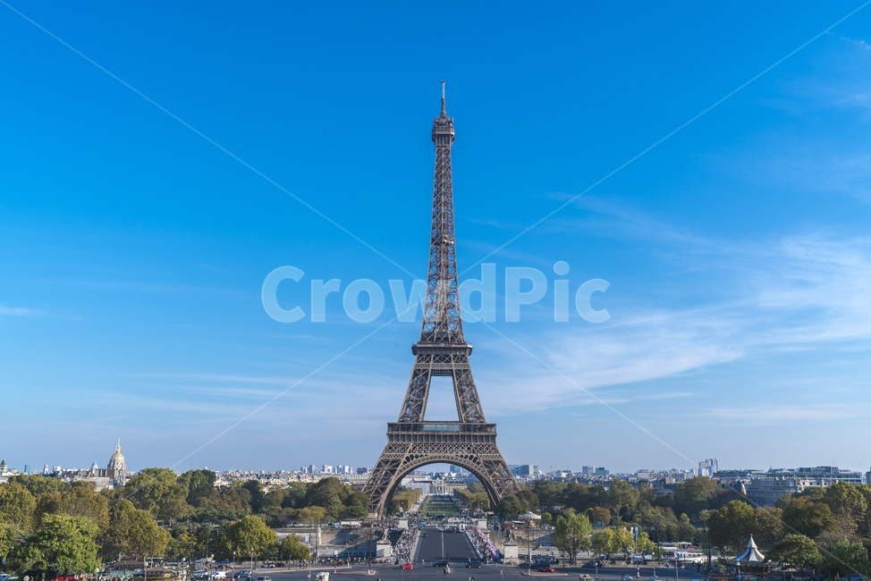 프랑스,파리,에펠탑,하늘,파란하늘,랜드마크,landmark,tourist attraction,해외,외국,세계,foreign,oversea,world,세계랜드마크,해외랜드마크,외국랜드마크,world landmark,world tourist attraction,건축물,건물외관,exterior,building,structure,architecture,construction,tower,탑,건물,steeple,뾰족한 탑,spire,첨탑