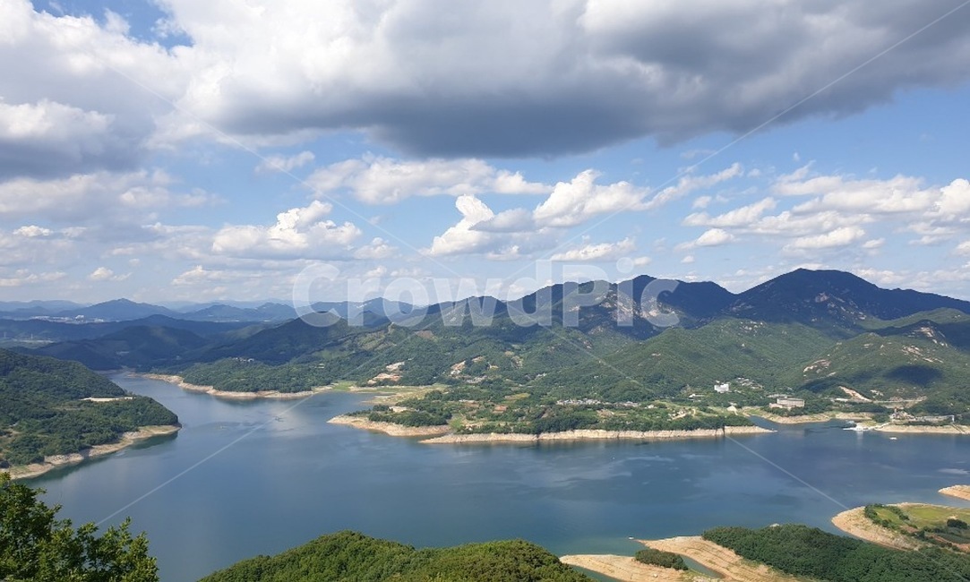 구름,바다,산,숲,배경,하늘