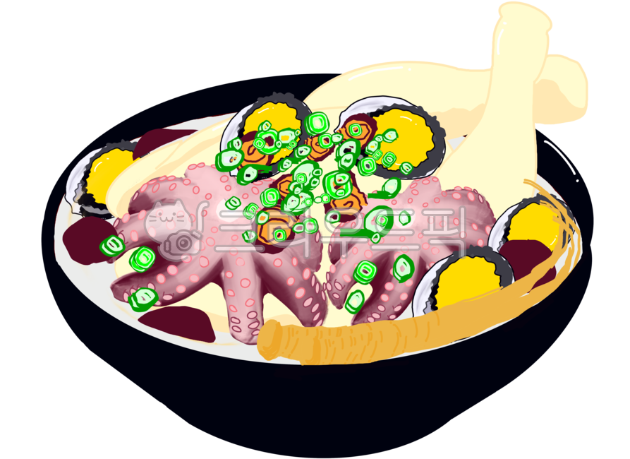 음식,해삼탕,보신탕,여름,식사,food,해물,문어,전복,해물요리,일러스트,해물요리일러스트,그림,손그림,여름음식,바다