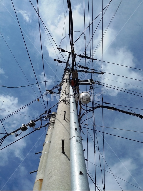 하늘,구름,전신주,전력선,전선,sky,cloud,cable,케이블,에너지산업,energy industry