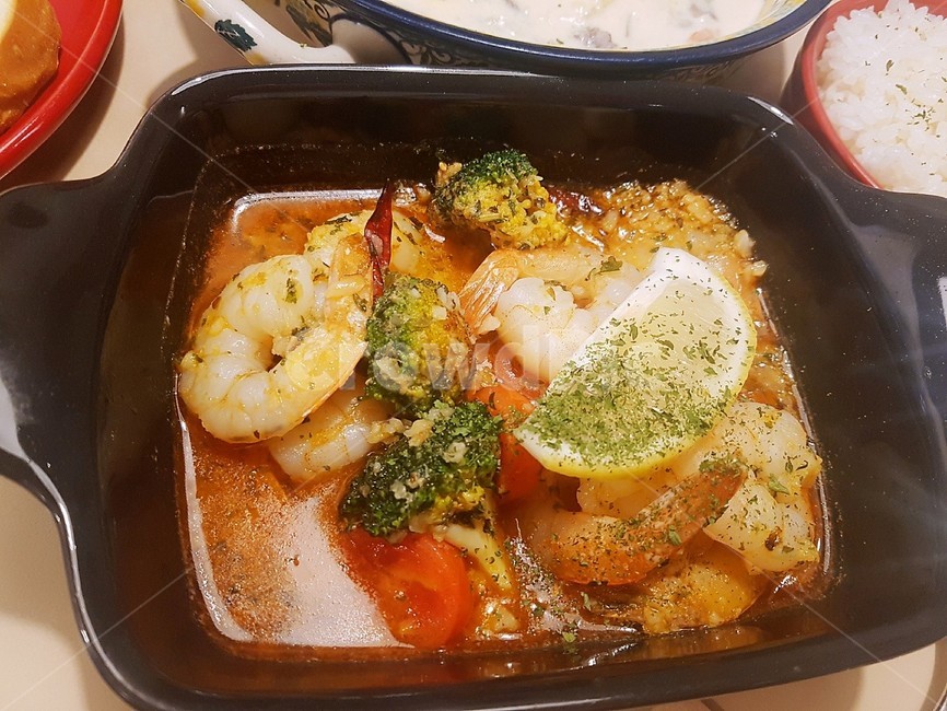 food,lemon,새우,음식,레몬,브로콜리