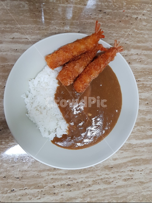 카레,라이스,새우튀김,덮밥,식사,테이블,음식,음식,식재료,요리,food,cook,meal,dishes,food reserves