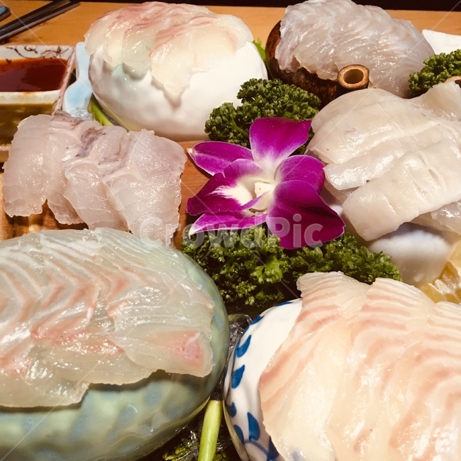 해산물,광어회,수산물,술안주,사시미