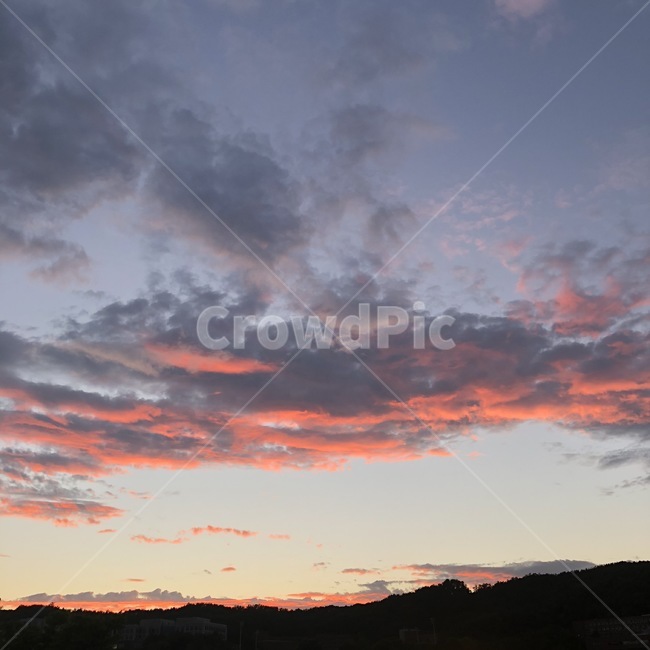 하늘,노을,해질녘,자연,경치,풍경,nature,sky,적운,날씨