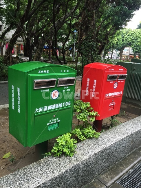 우체통,빨간우체통,길거리,대만,postbox,street,road,도로