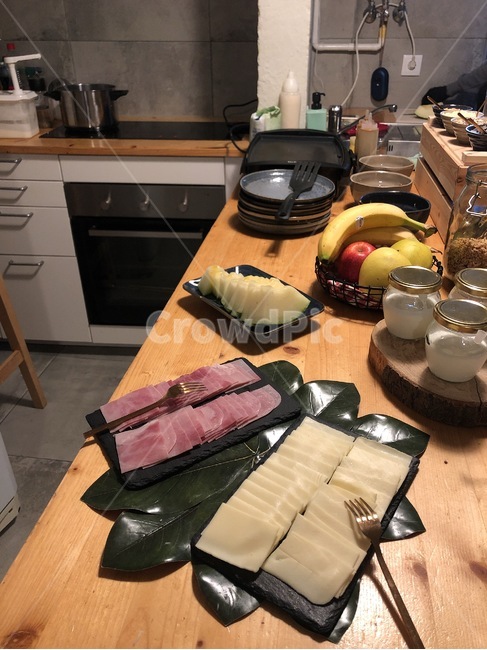 조식,햄,치즈,과일,breakfast,ham,cheese,fruits,fruit,food