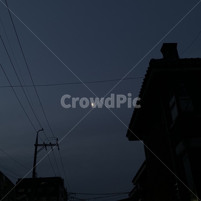 하늘,풍경,sky,moon,달,초승달,밤