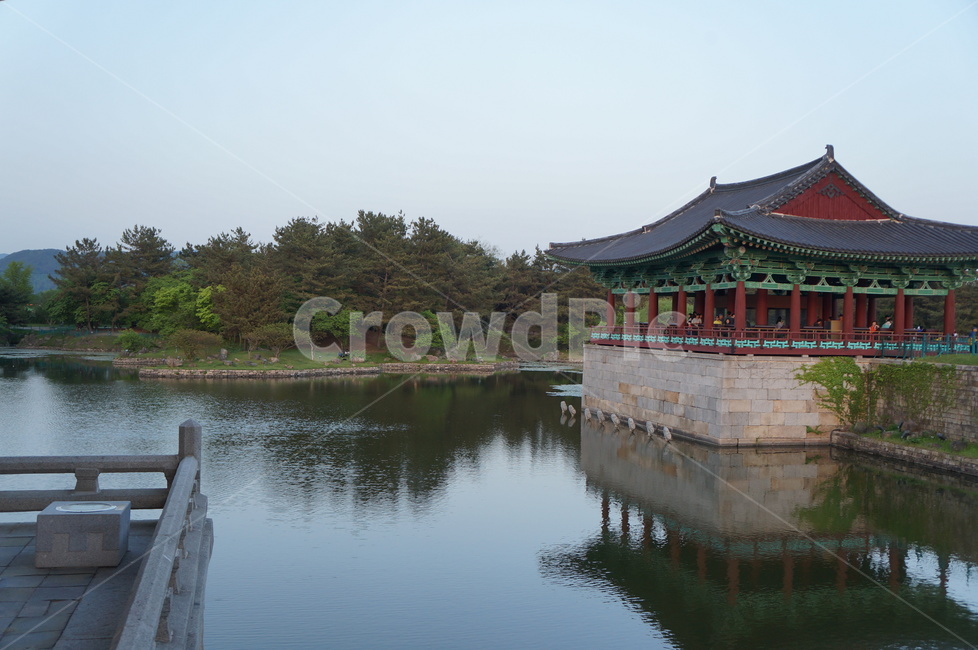 경주,안압지,동궁과월지,한옥,기와집,연못,나무,자연,문화재,문화유산