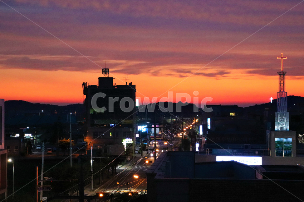 노을,일몰,해넘이,sunset,주황구름,주황하늘,도시일몰,도시노을