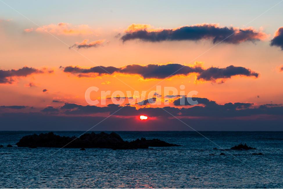 ocean,King Munmus tomb sunrise,sight,Sunrise,dawn,Sunrise at King Munmus Tomb,sun