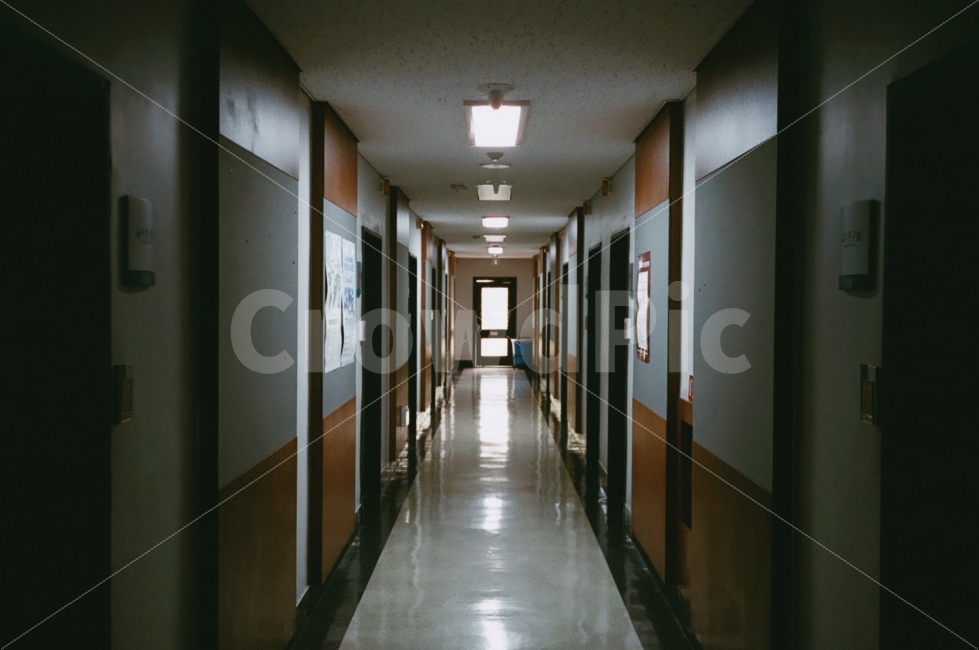 복도,풍경,landscape,빛,그림자,light,shadow,게시판,바닥,floor,형광등,실내,문,indoor,door,교육,학교,공부,education,learning,study,school