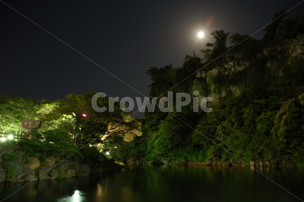 밤,하늘,호수,나무,달,야경,밤,풍경,nightscape,night,landscape,nature,자연,outdoors,옥외,water,물