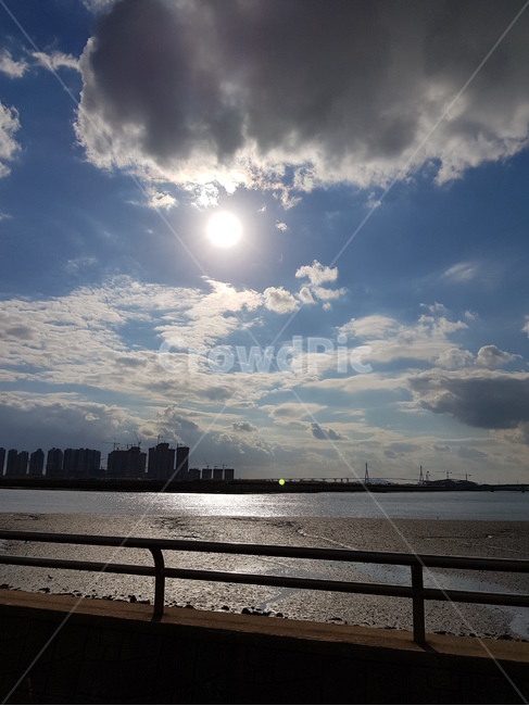 하늘,해,구름,인천,바다,갯벌,풍경,감성,자연,sea,nature,landscape,맑은날,선명,sensible,색깔,색상,색감