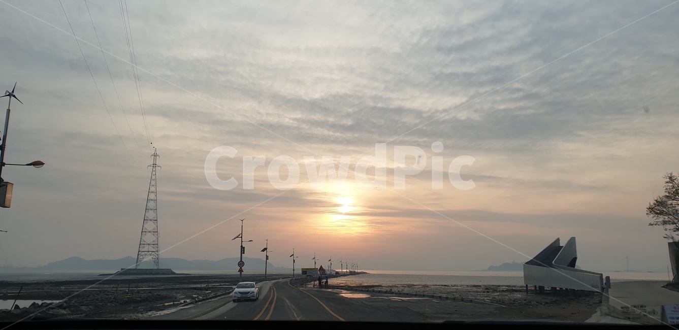 바닷길,대부도,석양,노을,자연,풍경,nature,searoute