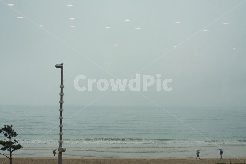 바닷가,해변,사람없는바닷가,하늘과바다,송정,beach