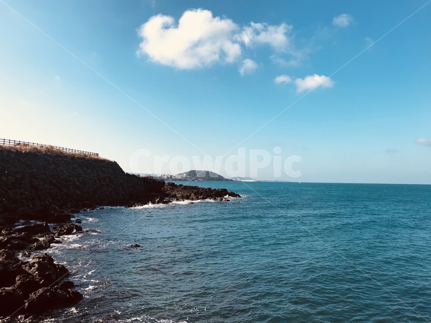 바다,해안선,하늘,제주도바다,구름