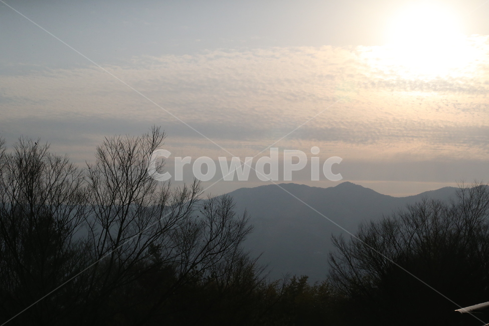 sky,cloud,sunset,Jiri Mountain,flock of clouds,winter sky