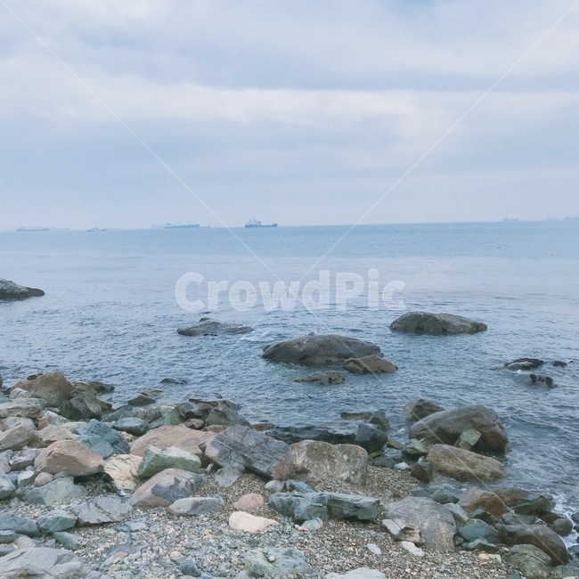 바다,돌,배경,풍경,부산