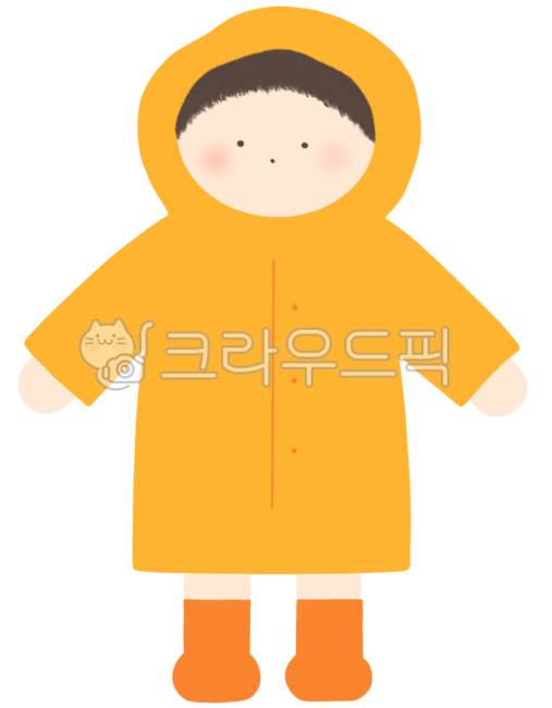 아이, 우비, 우비입은소년, 우비입은아이, 어린이, 사진,이미지,일러스트,캘리그라피 - handsomecraft작가
