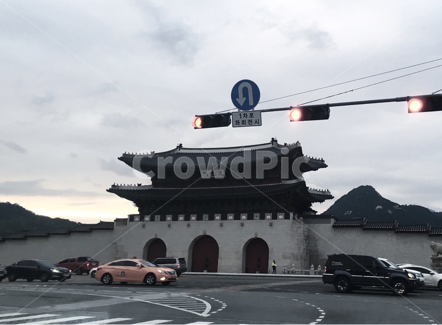 광화문,경복궁,흐린날경복궁,신호등,구름낀경복궁