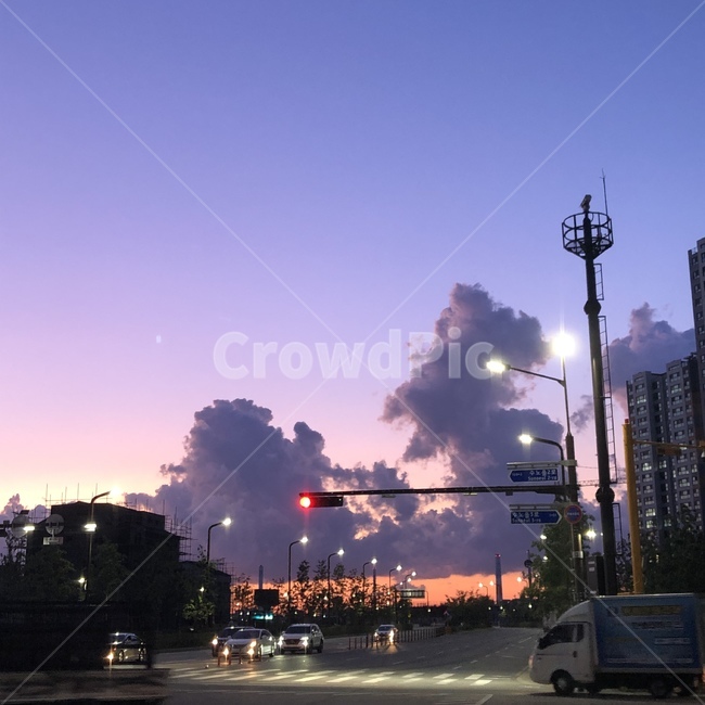 road,도로,하늘,sky,석양,해,풍경,여름,가을,구름