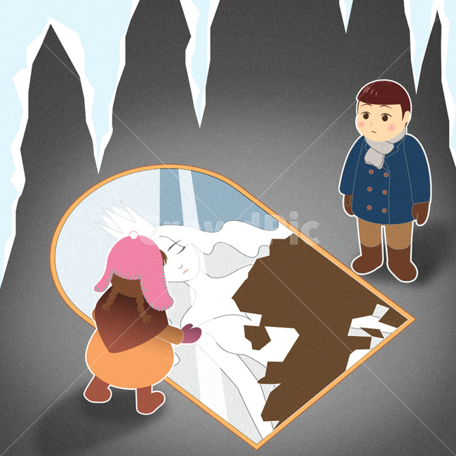 동화,동화일러스트,눈의여왕,겔다,카이,일러스트,그래픽,일러스트레이션,graphic,illustration