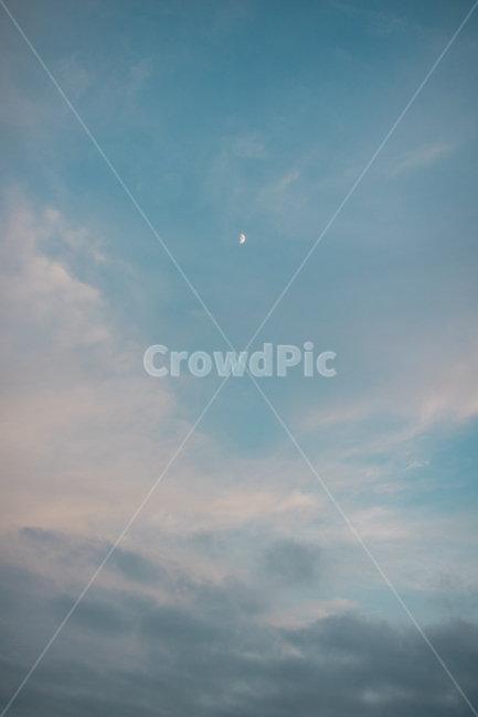 하늘,풍경,노을,달,구름,노을하늘,sky,moon,cloud,자연,풍경,nature,landscape,outdoors,옥외