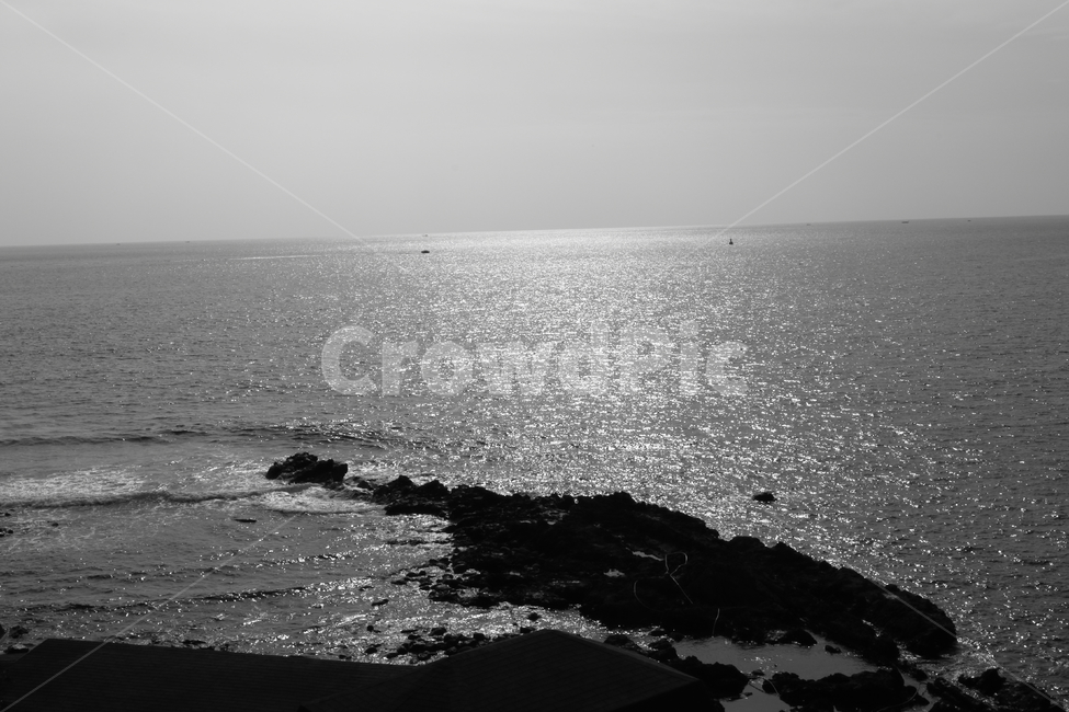 중문,흑백,바다,반짝반짝,감성,자연,풍경,nature,landscape,흑백,모노톤,monochrome,black and white,outdoors,옥외
