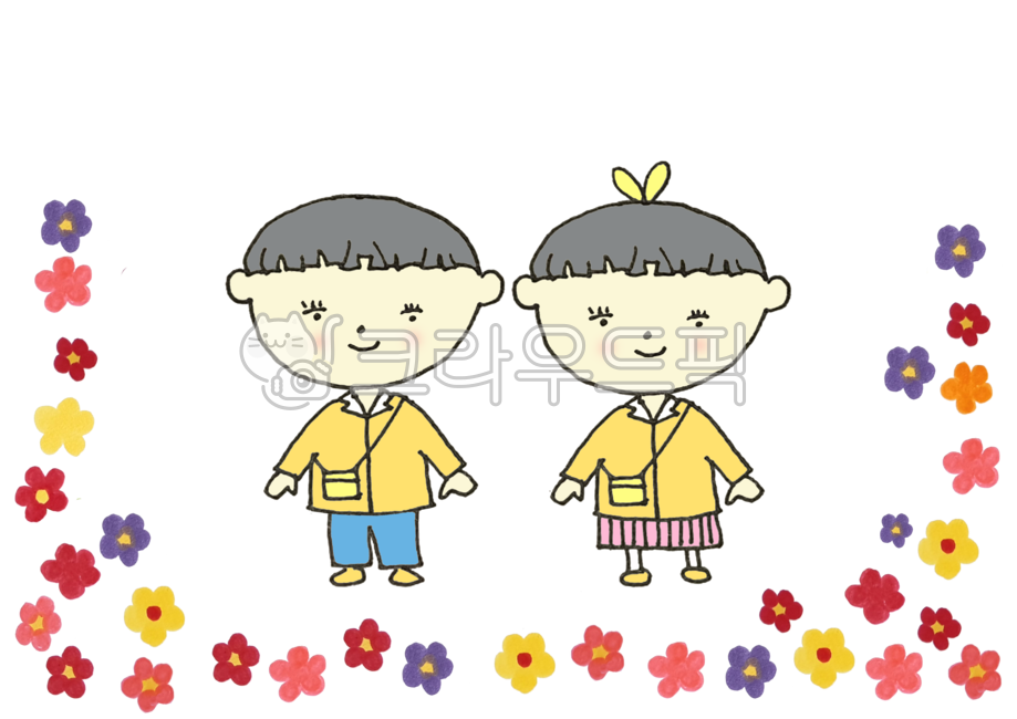 border,children,Day care Center,sticker,children stickers,flower garden