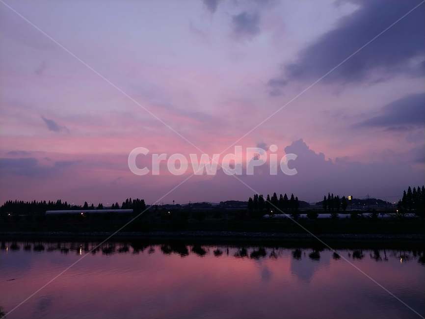 아라뱃길,노을,강,구름,풍경,하늘,핑크,저녁,자연,풍경,nature,landscape,색깔,색상,색채,색감,color sense,color sensitivity,feeling of color,outdoors,옥외