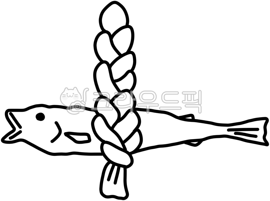 액막이명태,액막이명태그림,액막이명태일러스트,손그림,명태,명태그림,명태일러스트,집들이선물,개업식선물,황태,건어물,생선,생선그림,생선일러스트,새끼줄,한국전통,엮은황태,엮은명태