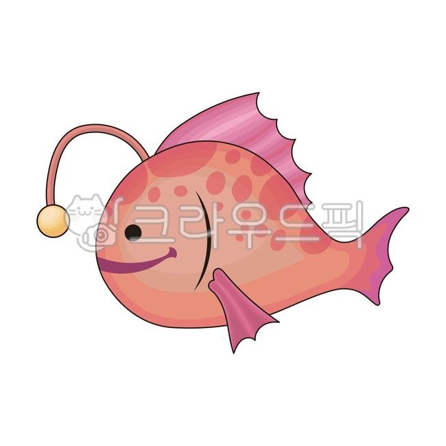 lanternfish,angling,fish,sea,summer,fish,seafood,ocean,fishery,seaside,deep sea,orange,light,fishing,lure,fin,vector,illustration,clipart,design,graphic,theme,cute
