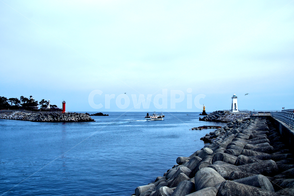 경주,감포,바다,등대,선착장,하늘,등대,lighthouse