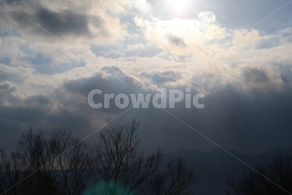 sky,cloud,serenity,clear sky,Jiri Mountain,branch